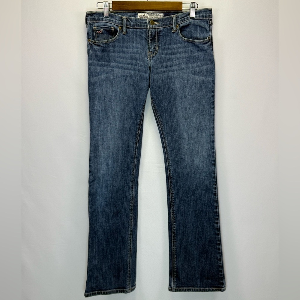 Hollister Y2K Womens Venice Boot Low Rise Jeans Size 7R Blue Bootcut Denim